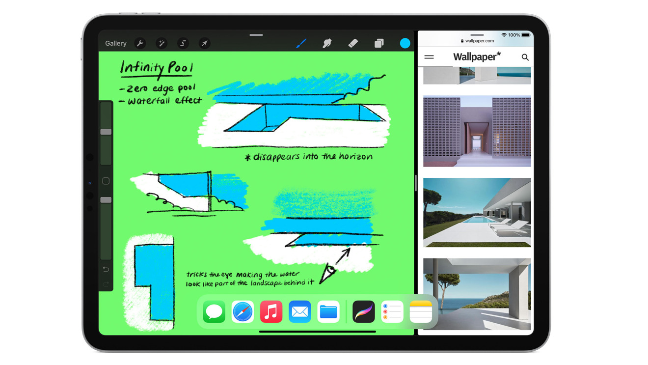 Split View lets you view and interact with two apps side-by-side
