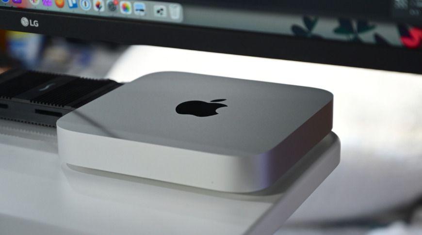 The Mac mini is made from 100% recycled aluminum and comes in silver