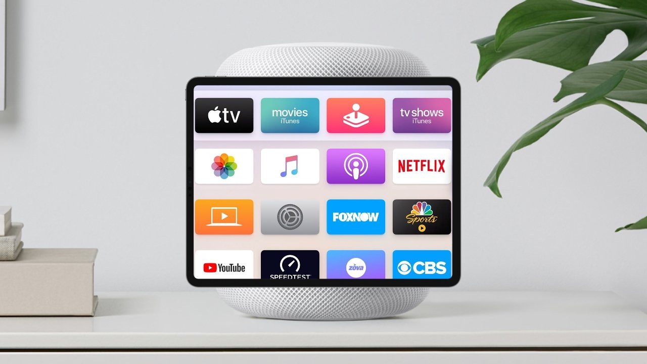 A HomePod-iPad hybrid running tvOS could be in our future.