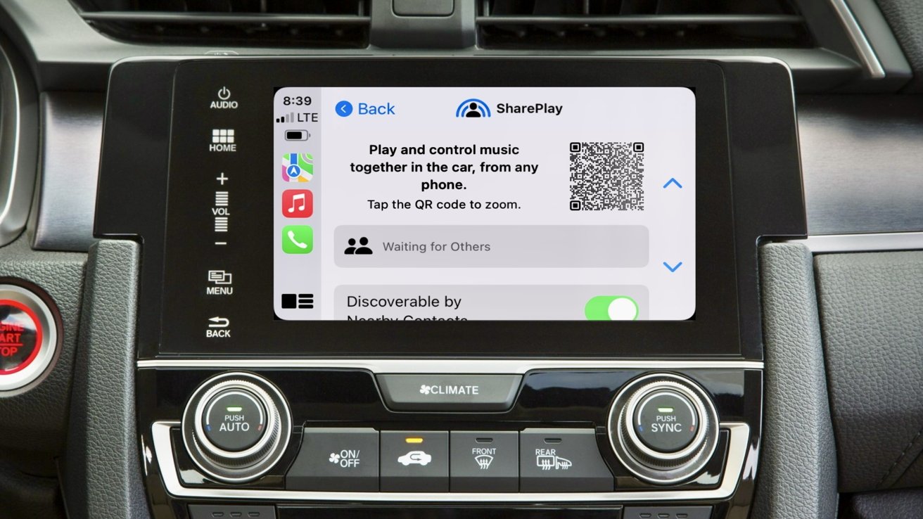 Starting a SharePlay session in CarPlay