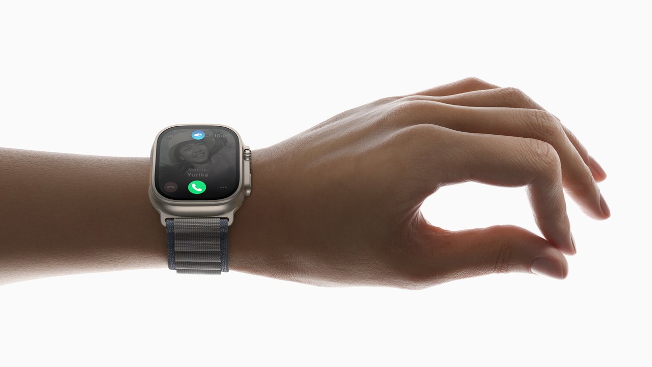 The double-tap gesture used on the Apple Watch Ultra 2