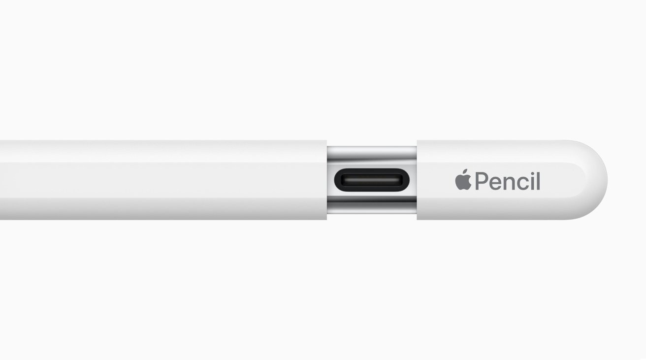 There is a sliding cap and USB-C port on the new Apple Pencil